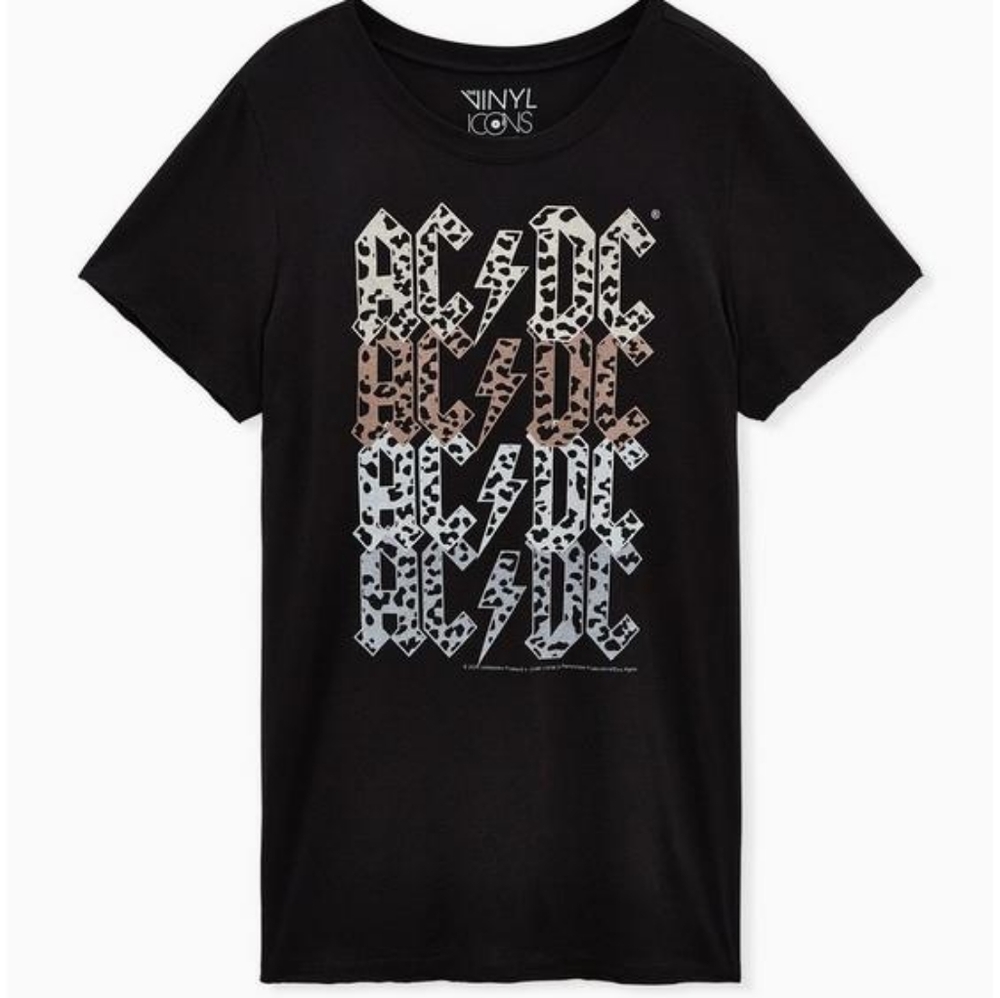 Sz 1 leopard ACDC leopard tee Torrid